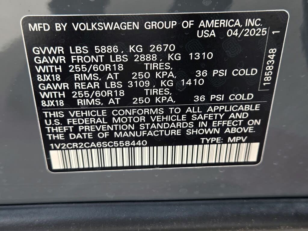 Image of 2025 Volkswagen Atlas