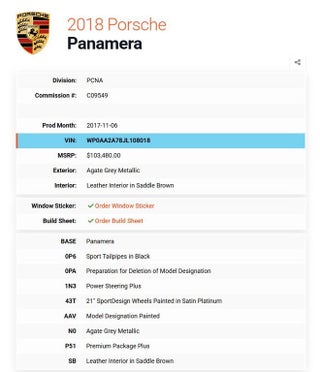 2018 Porsche Panamera thumbnail – Miami, FL – 3
