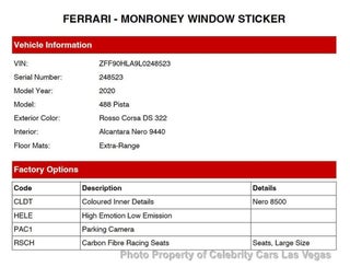 Ferrari 488 Pista for sale Las Vegas