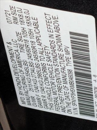 2021 Honda Pilot thumbnail – Hialeah, FL – 25