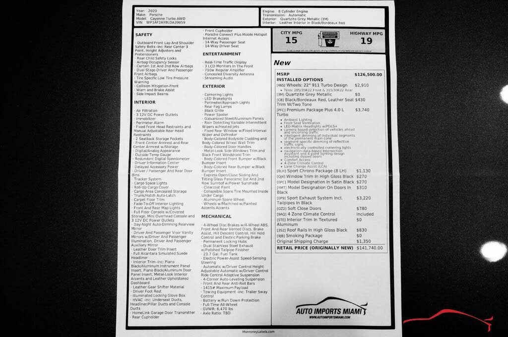 2020 Porsche Cayenne Turbo
                                    for sale in Fort Lauderdale, FL – photo 93