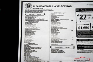 2022 Alfa Romeo Giulia thumbnail – Fort Lauderdale, FL – 85