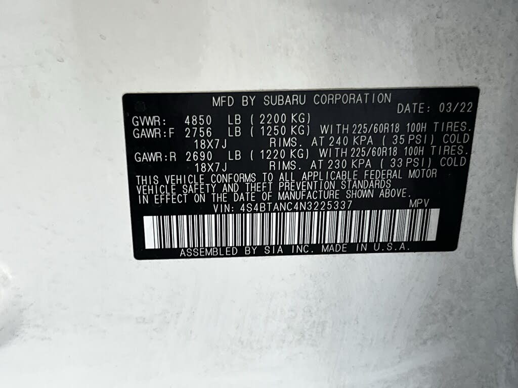 Image of 2022 Subaru Outback