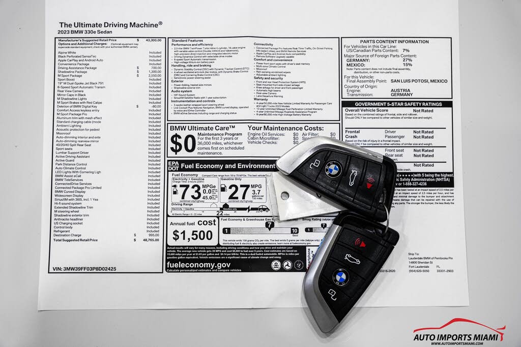 2023 BMW 3 Series 330e
                                    for sale in Fort Lauderdale, FL – photo 73