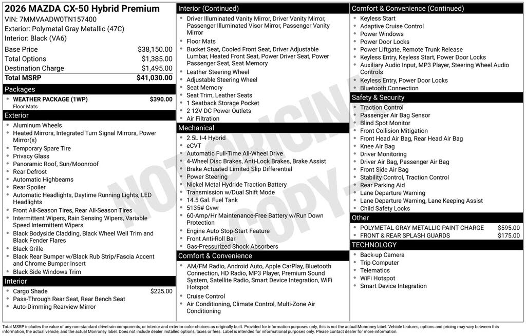 2026 Mazda CX-50