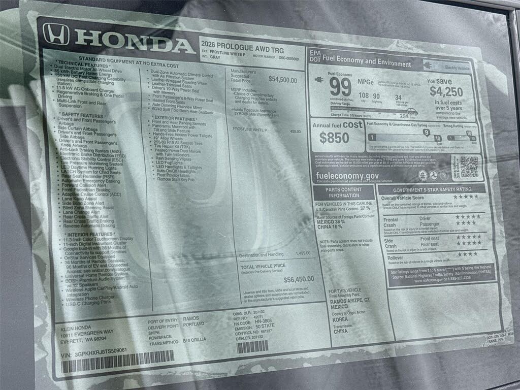 2026 Honda Prologue