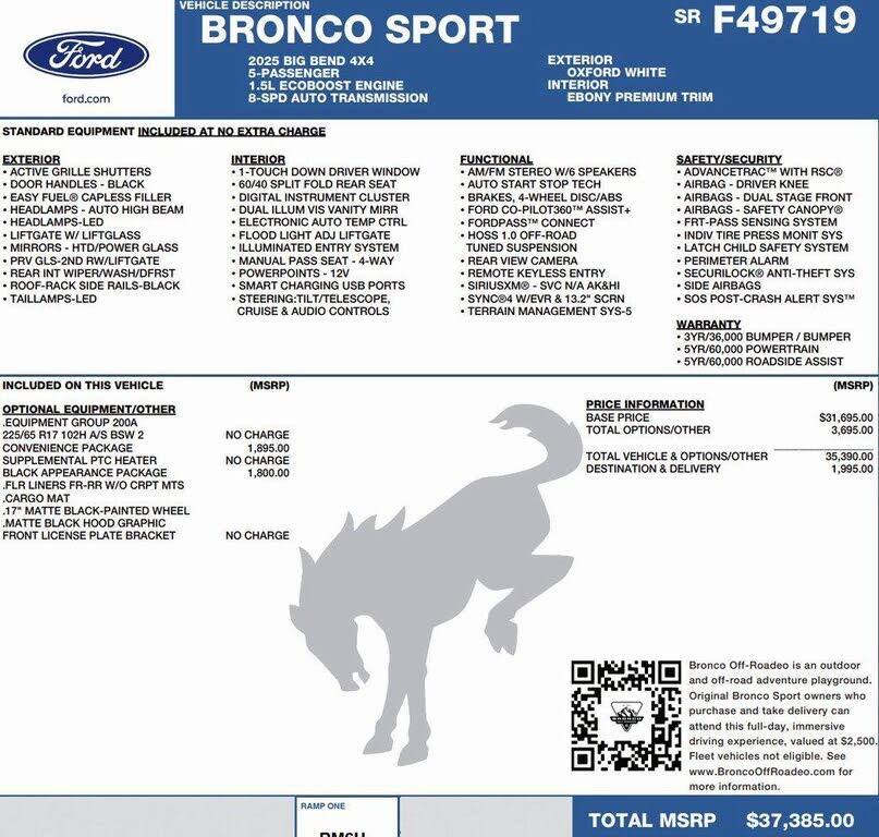 2025 Ford Bronco Sport